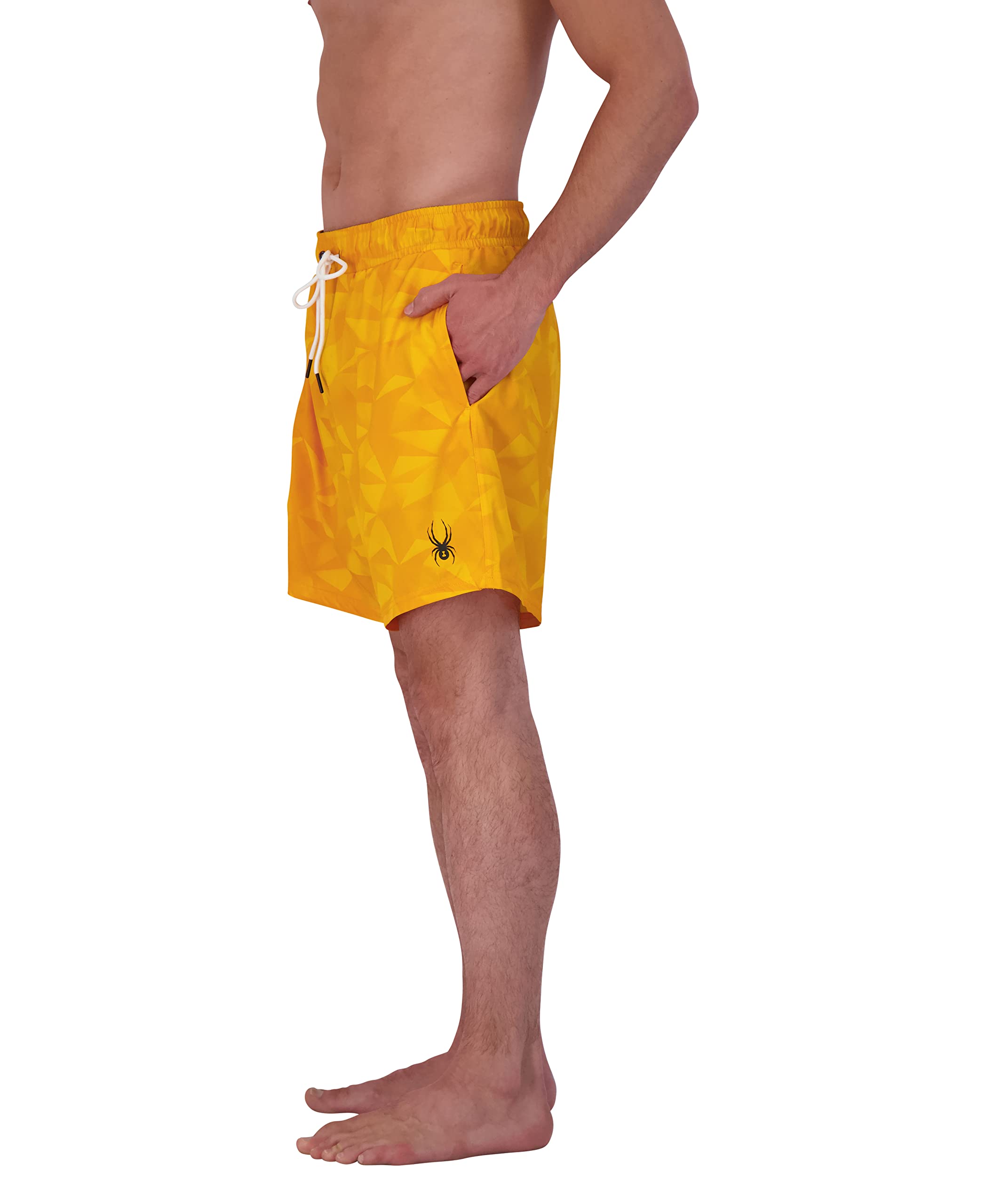 Spyder Men's Quick-Dry Stretch 7-inch Swim Trunks with UPF 50+ Sun Protection, Mesh Liner & Pockets - Gym Shorts for Swimming, Beach, Pool & Workout