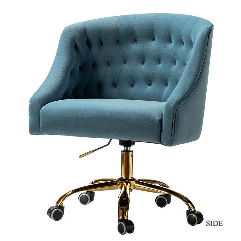 Penelope Velvet Tufted Office Chair - Ergonomic Executive Desk Chair with Lumbar Support - Perfect for Home Office, Gaming & Workspace Comfort
