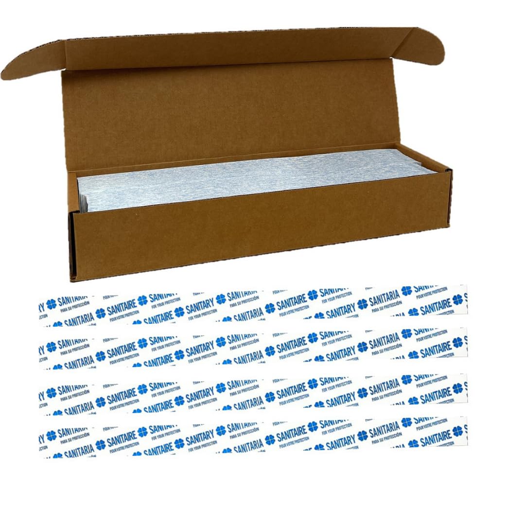 Printed Toilet Seat Bands - Blue & White Disposable Sanitary Covers (17