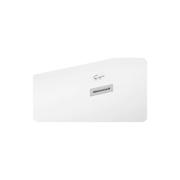 Empava 59-Inch Freestanding Soaking Bathtub - White Acrylic Modern Bathtub for Luxury Bathrooms (Model 59FT1511) | Perfect for Spa-Like Relaxation & Small Bathroom Spaces