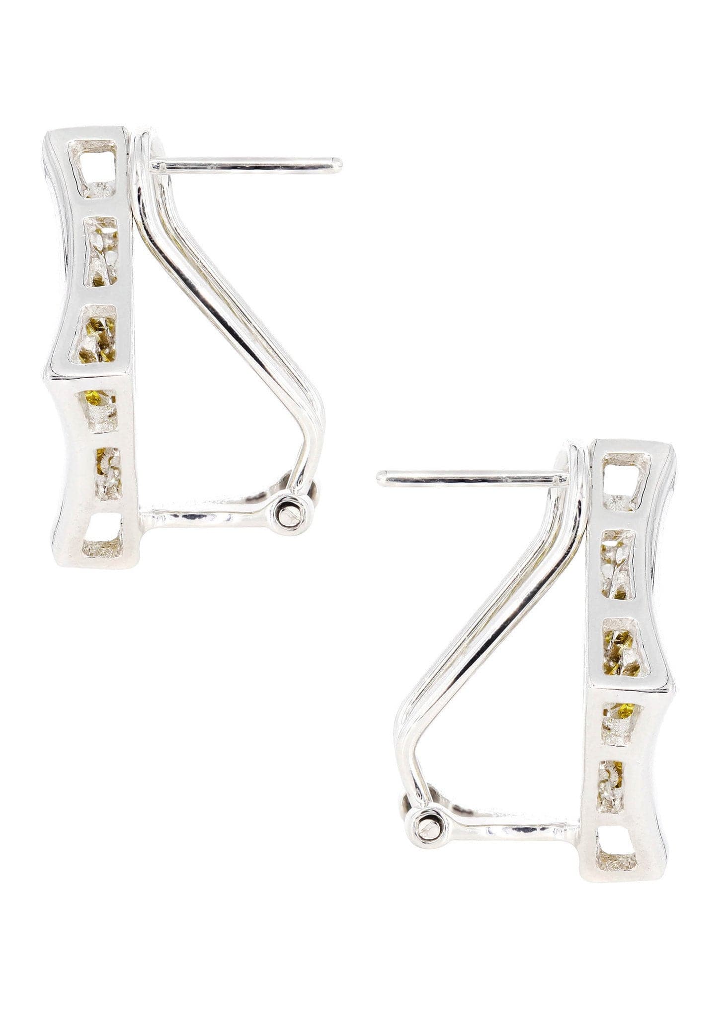 2.39 Carat Diamond Earrings for Men in 14K White Gold - Luxury Stud Earrings for Gifts, Weddings & Special Occasions