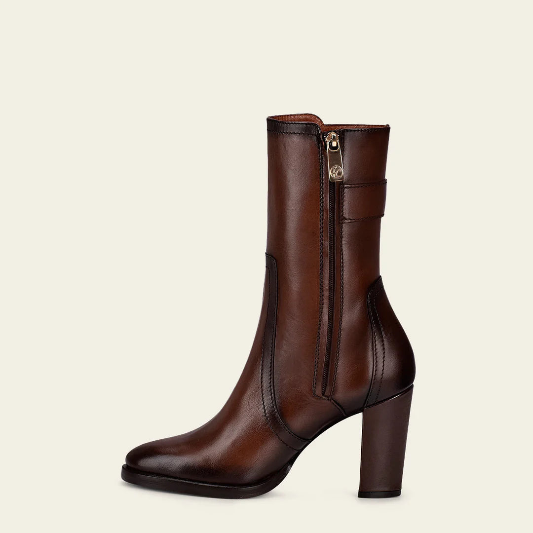 Franco Cuadra Women's Chocolate Brown Western Cowgirl Ankle Boots - Stylish & Comfortable for Country Rides, Rodeos & Casual Outings