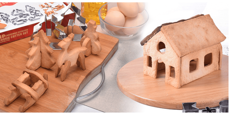 3D Christmas Cookie Mold Set - 12 Piece Holiday Baking Kit for Festive Cookies, Gingerbread, and Decorations | Perfect for Christmas, DIY Gifts, and Family Baking Fun