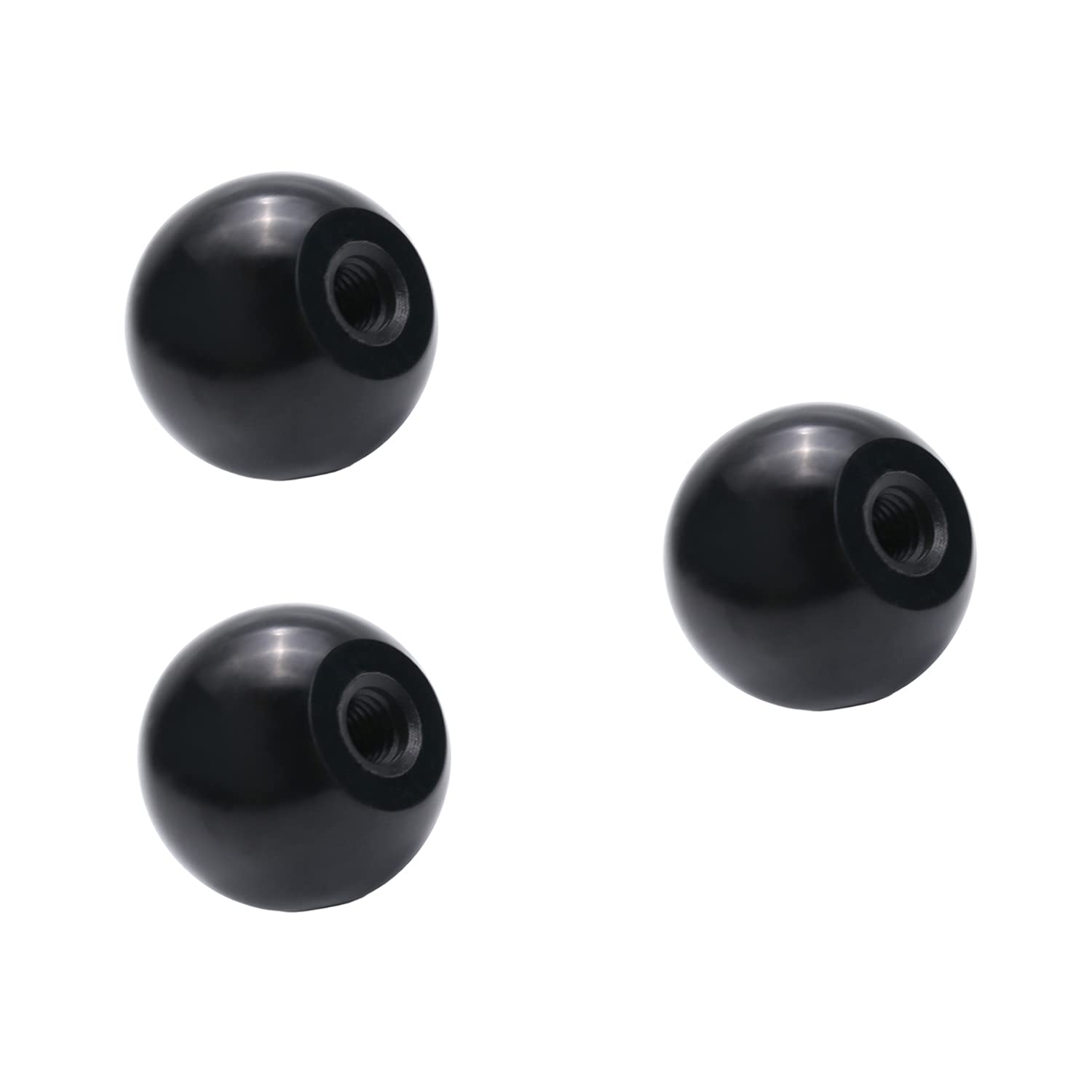 Bettomshin 3-Pack M12 Female Thread Thermoset Ball Knobs - 40mm/1.57
