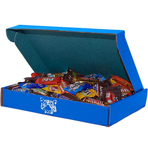 5 lbs Milk Chocolate Candy Gift Box - KitKat, Snickers, M&M's, Twix, Reese's & More | Office Treats, Party Favors & Holiday Gifts | Bulk Chocolate Assortment in 13x10x2 Blue Box