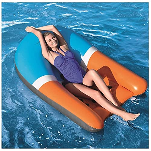 Glaceon Inflatable Pool Float Lounge Chair - Adult Water Floating Bed for Swimming, Beach & Summer Parties - Durable Outdoor Water Recreation Toy for Relaxing by the Pool