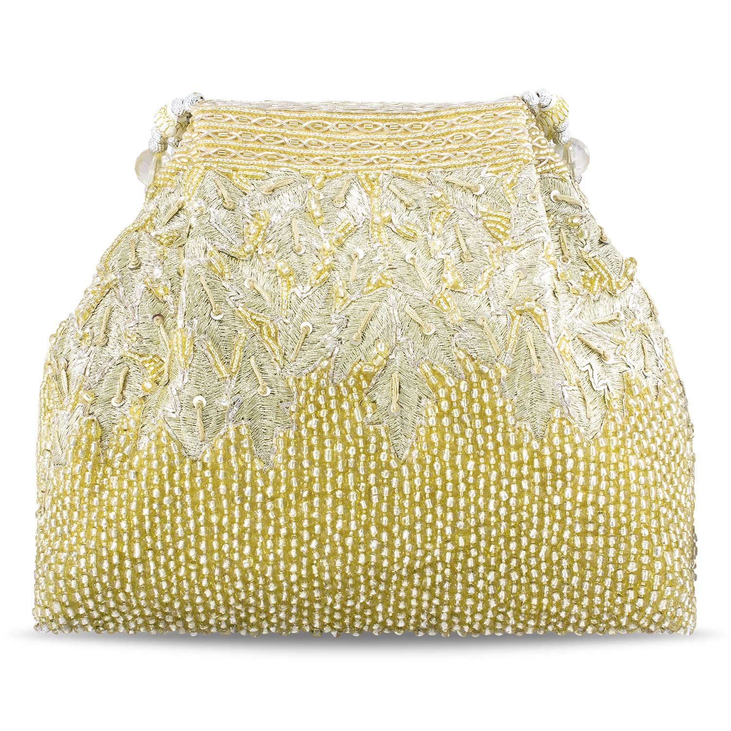Aheli Handmade Ethnic Potli Bags for Women - Elegant Evening Clutch Purse with Drawstring for Weddings, Parties & Special Occasions