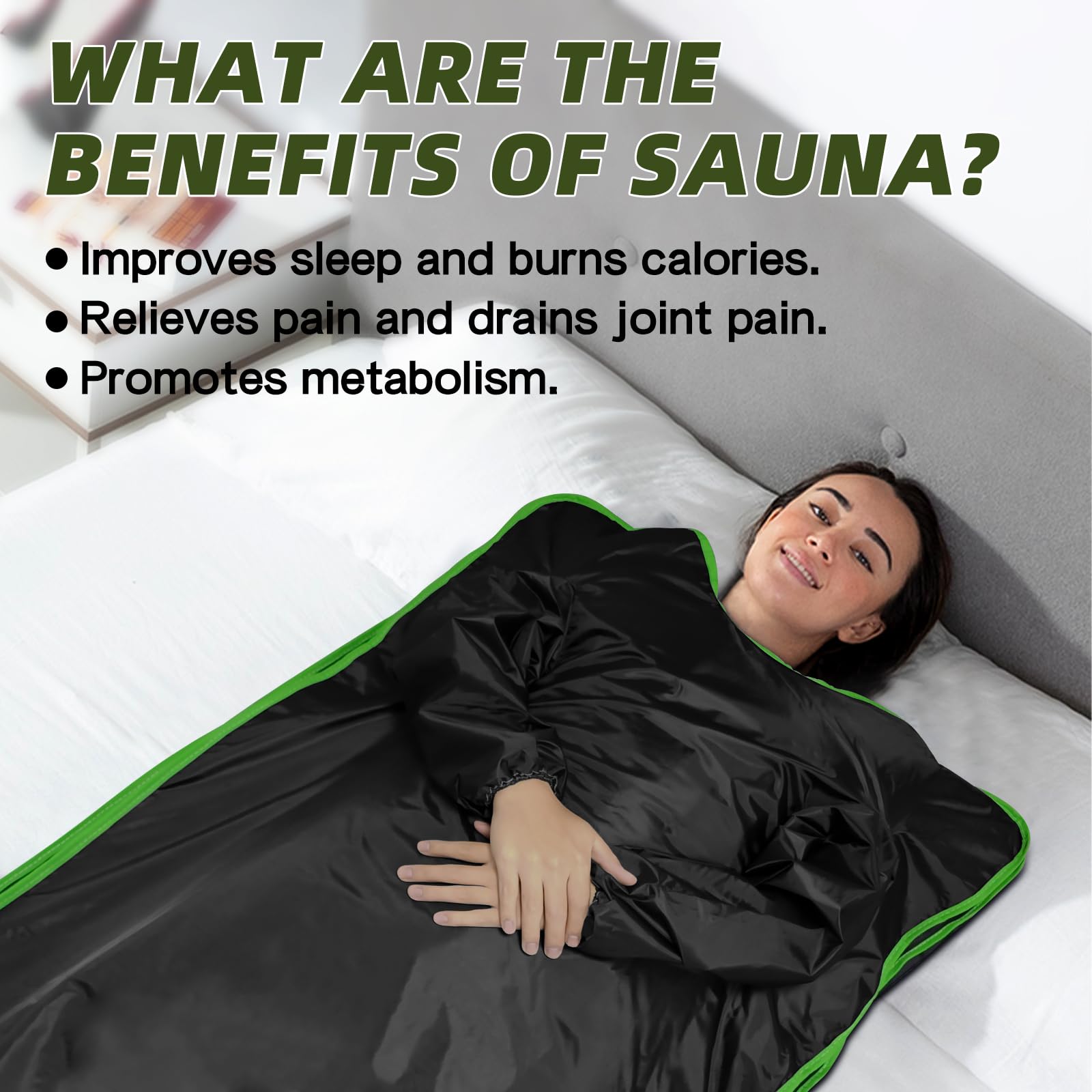 Portable Infrared Sauna Blanket with Remote Control - Detachable Sleeve for Full Body Relaxation - Home Spa Therapy for Weight Loss, Detox & Muscle Recovery