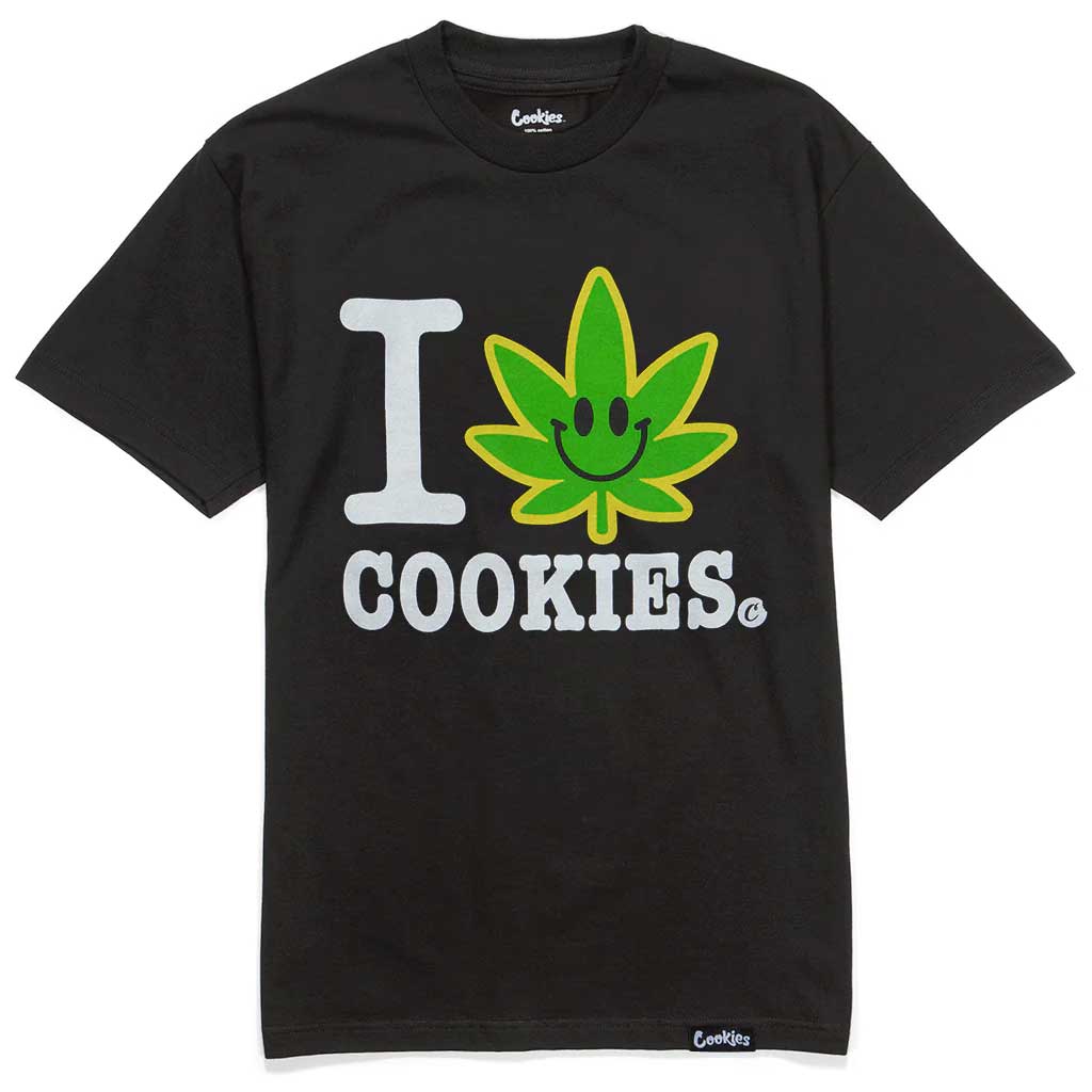 I Heart Cookies Short Sleeve T-Shirt - Black | Fun Graphic Tee for Baking Enthusiasts & Cookie Lovers