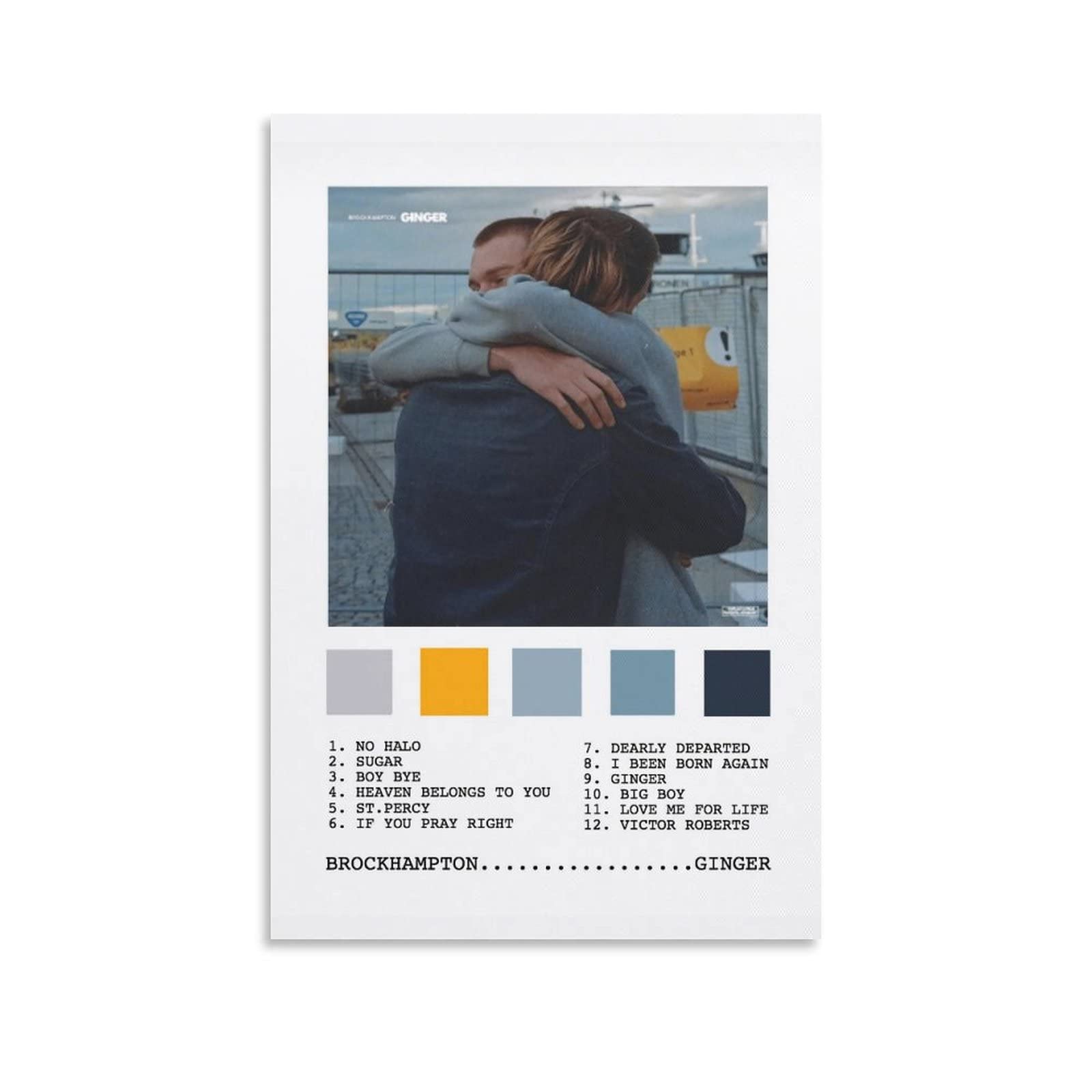 BROCKHAMPTON Ginger Canvas Poster - 12x18 inch (30x45cm) Unframed Wall Art for Bedroom, Office & Sports Decor - Perfect Gift for Music & Landscape Lovers - Great for Home, Dorm & Studio Decoration