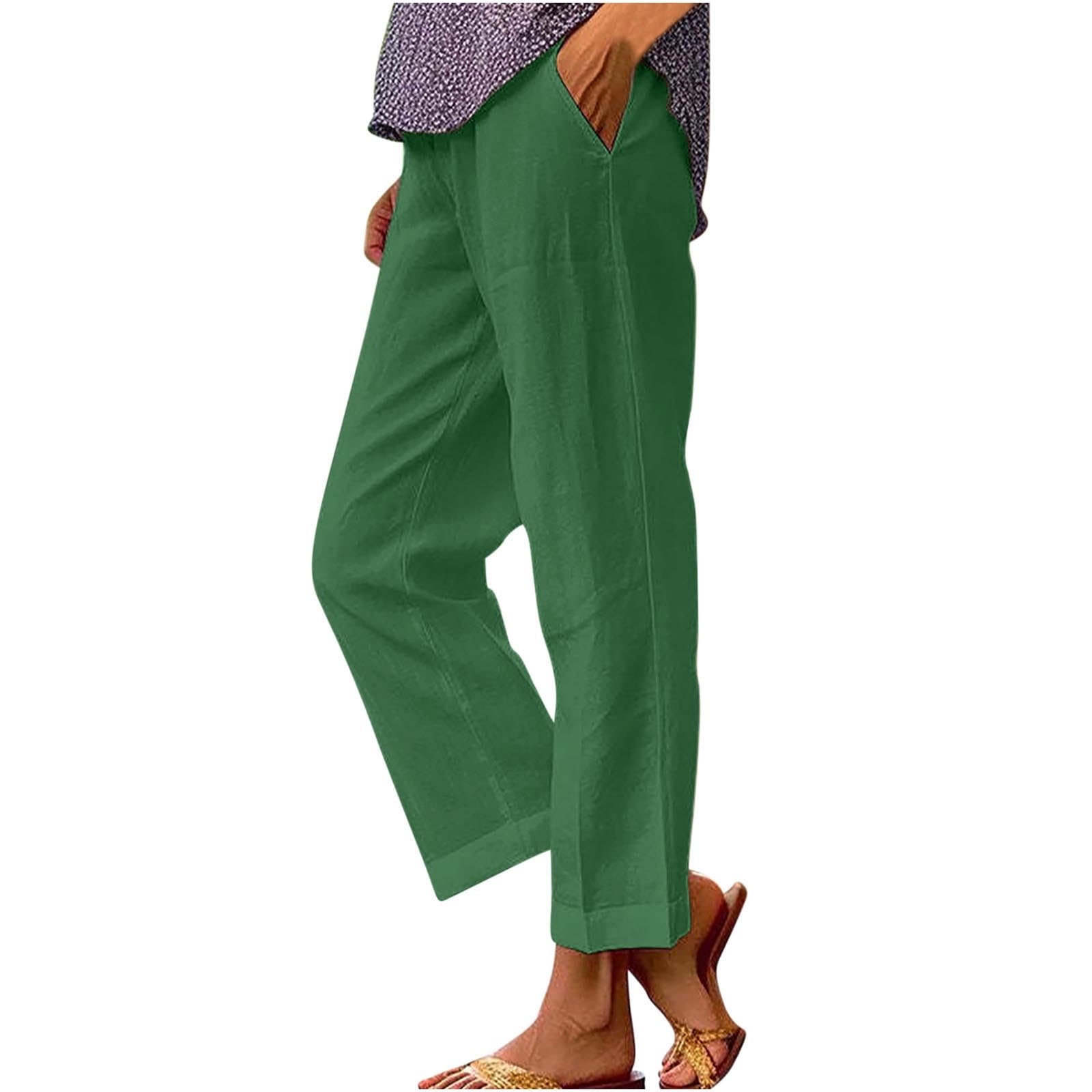 2024 Women's Summer Capri Pants - Breathable Linen Cropped Pants for Beach, Travel & Casual Wear | Comfortable Lightweight Beach Pants for Women
