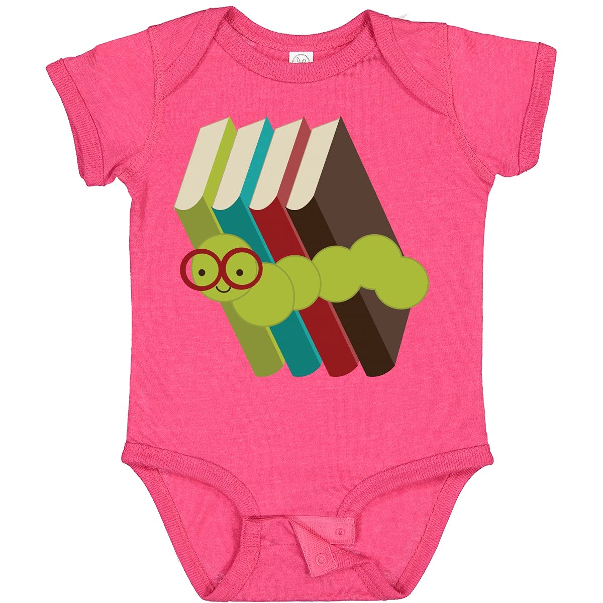 Inktastic Bookworm Books Reading Baby Bodysuit - Cute Infant Onesie for Book Lovers, Reading Enthusiasts & Library Theme - Perfect for Storytime, Baby Showers & Book-Themed Photoshoots
