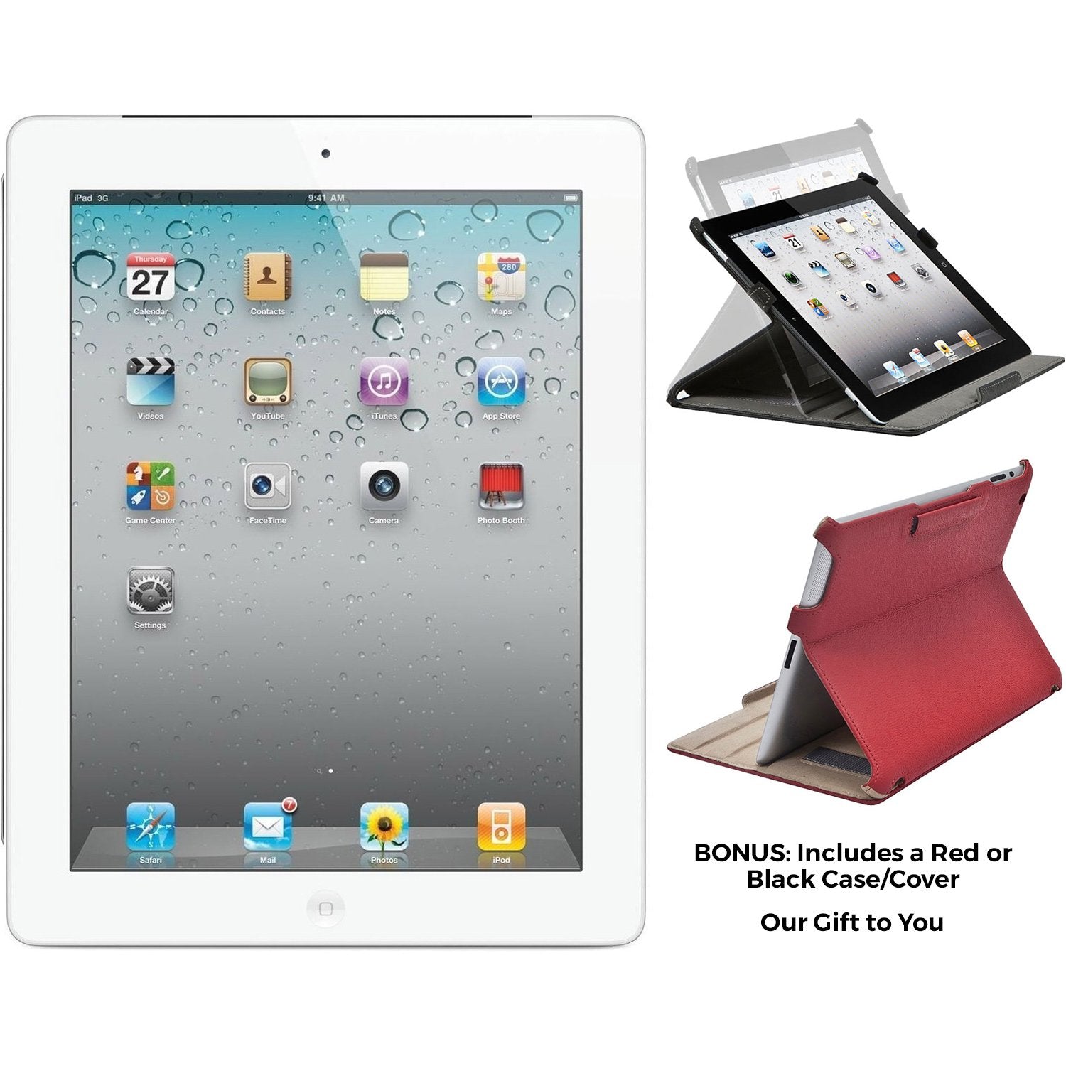 Refurbished Apple iPad 2 MC979LL/A 2nd Gen 16GB WiFi White Tablet - Perfect for Work, School & Entertainment