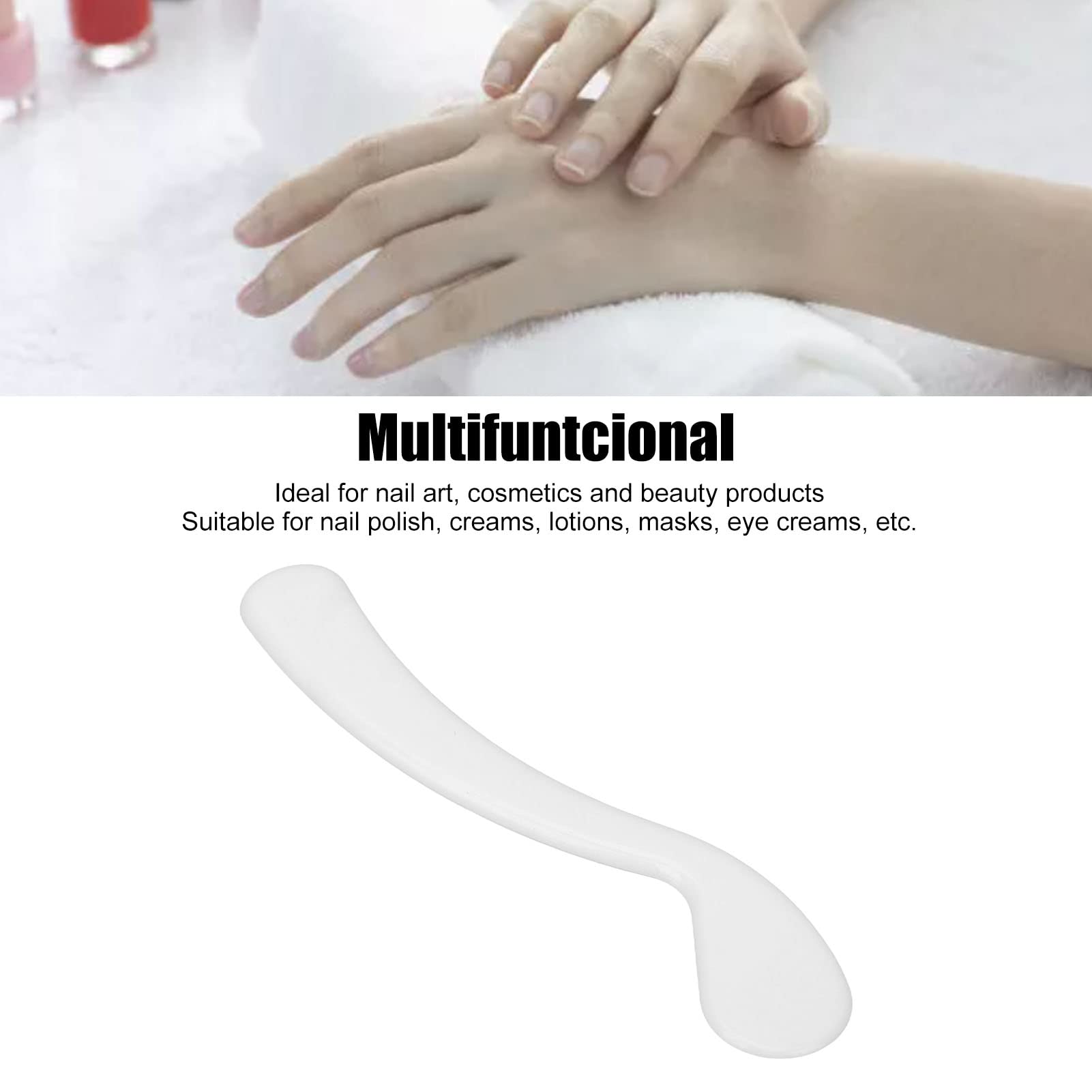 50pcs Mini Cosmetic Spatulas - Curved Tip Makeup Applicators for Eye Cream & Facial Masks