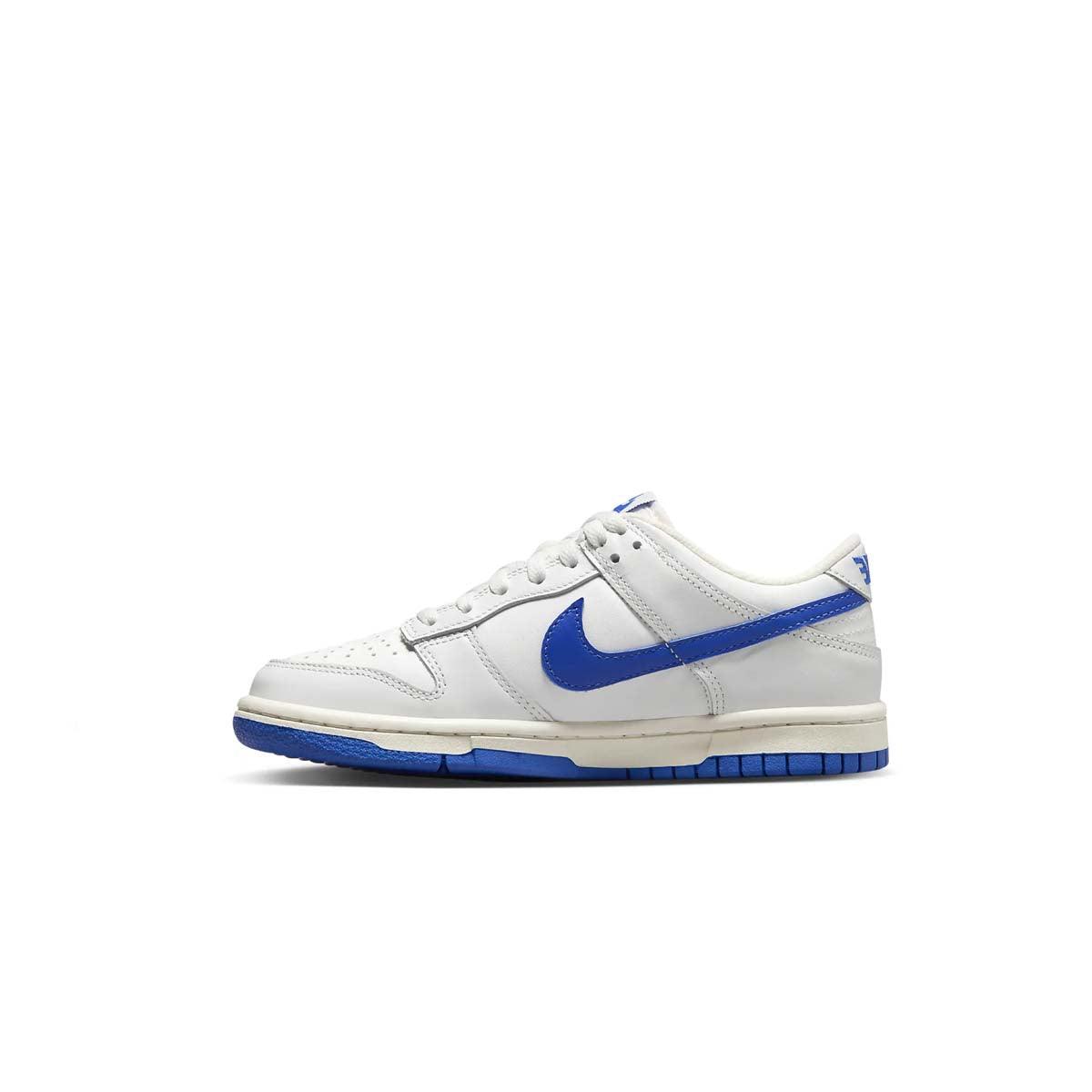 Nike Kids' Dunk Low Sneakers - White & Royal Blue Basketball Shoes for Boys & Girls | Comfortable & Stylish for School, Sports & Casual Wear