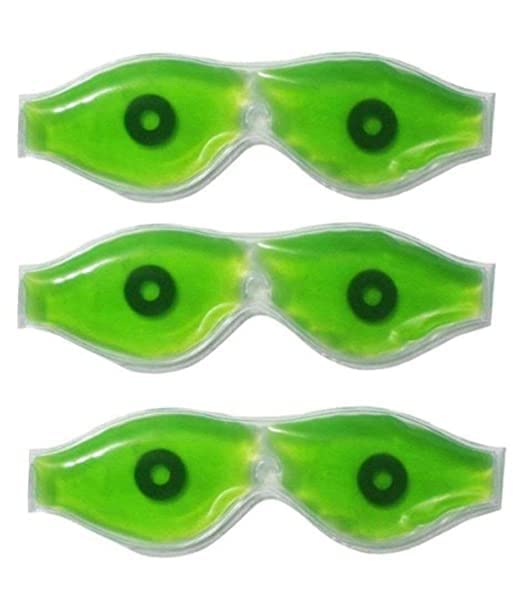 Aloe Vera Cooling Gel Eye Mask for Dark Circles & Puffiness Relief | Soothing Under Eye Patches for Stress Relief & Relaxation | Pack of 3 | Perfect for Travel, Work & Nighttime Skincare Routine