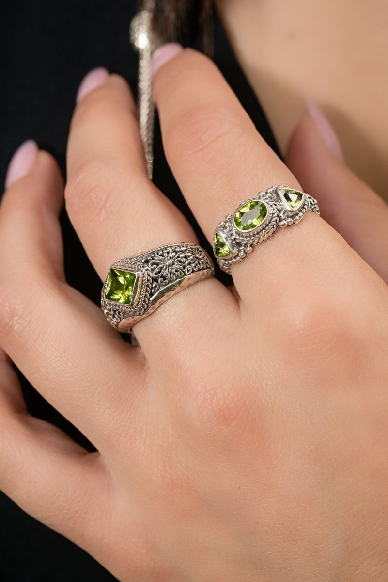 Counting Blessing's Ring III™ in Peridot - Elegant Green Gemstone Jewelry for Women | Perfect for Weddings, Anniversaries & Special Occasions