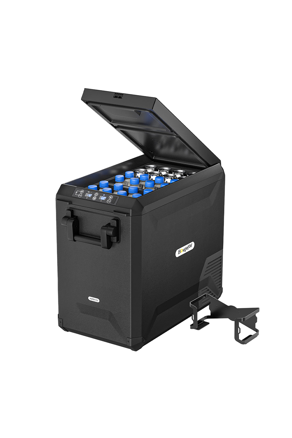 BougeRV ASPEN 50 IceDrive™ 12V 53 Quart Dual Zone Portable Car Refrigerator - Perfect for Road Trips, Camping & Outdoor Adventures