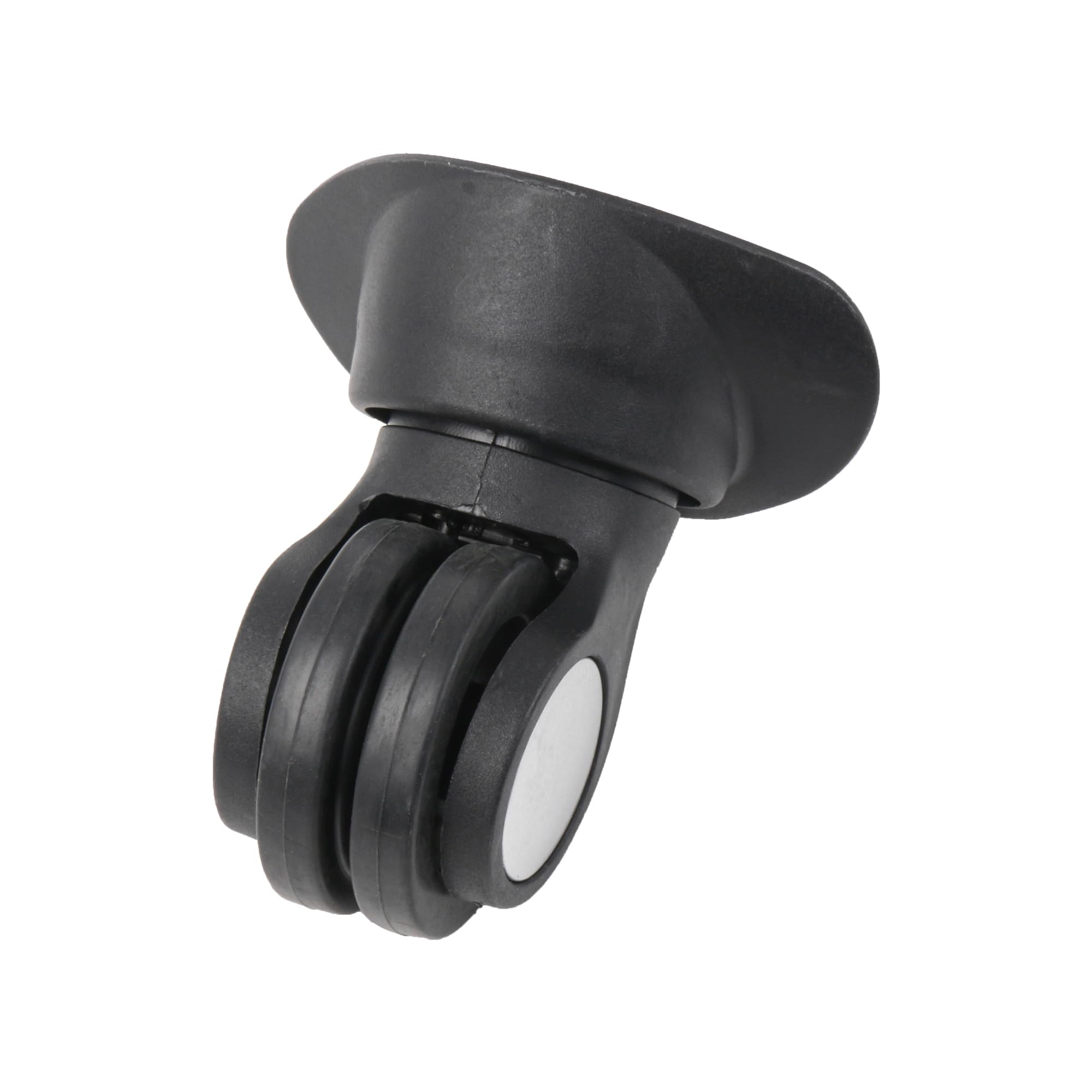 BQLZR Black Spinner Luggage Wheels - Left & Right Plastic Swivel Caster Wheels with 3 Holes (1.22