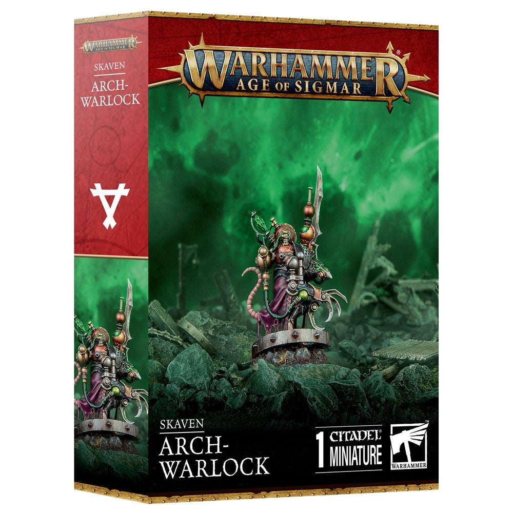 AOS: Skaven Arch Warlock - Warhammer Fantasy Battle Miniature for Tabletop Gaming & Collectors