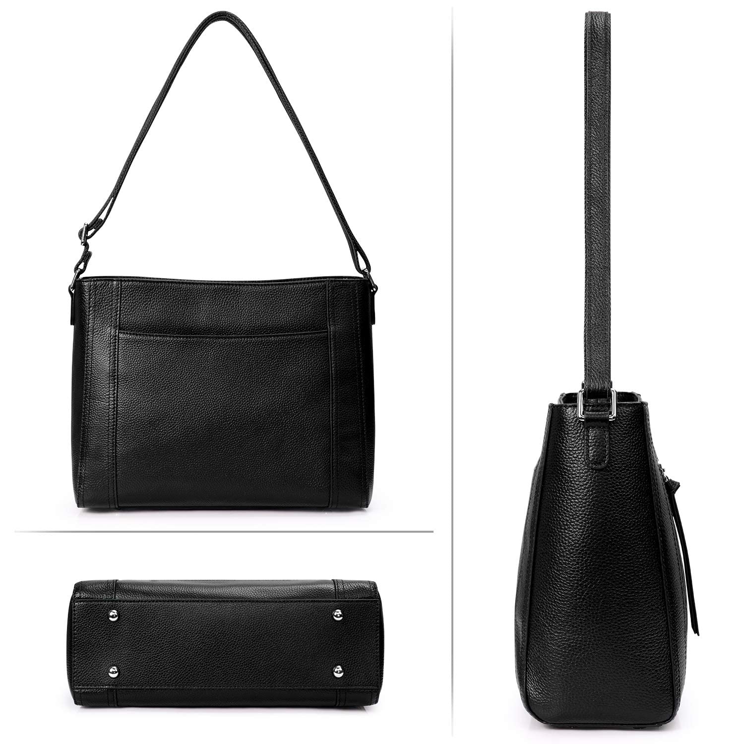 Genuine Leather Crossbody Bag for Women - Cowhide Shoulder Purse for Daily Use