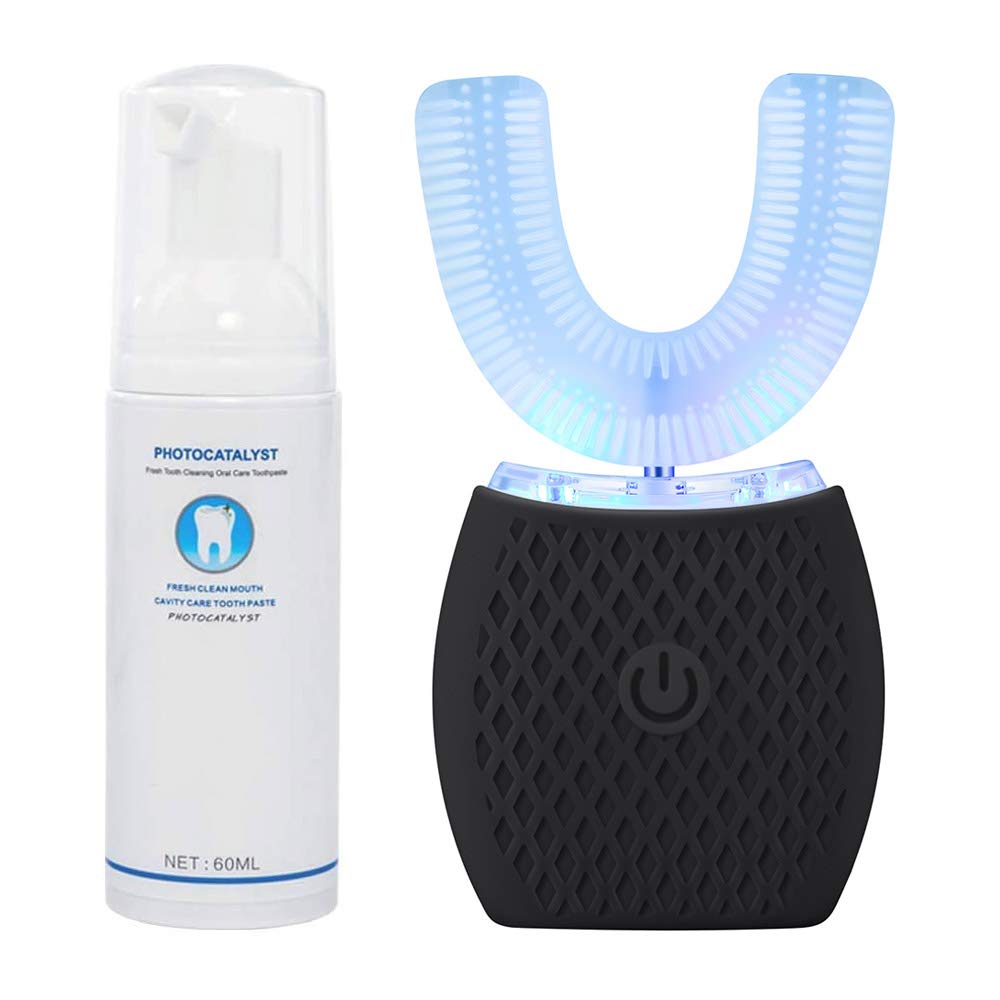 Ultrasonic Automatic Electric Toothbrush with 30-Minute Timer & Wireless Charging - 360° Teeth Whitening Brush for Travel & Home Use - Perfect for Sensitive Teeth & Oral Care Routine