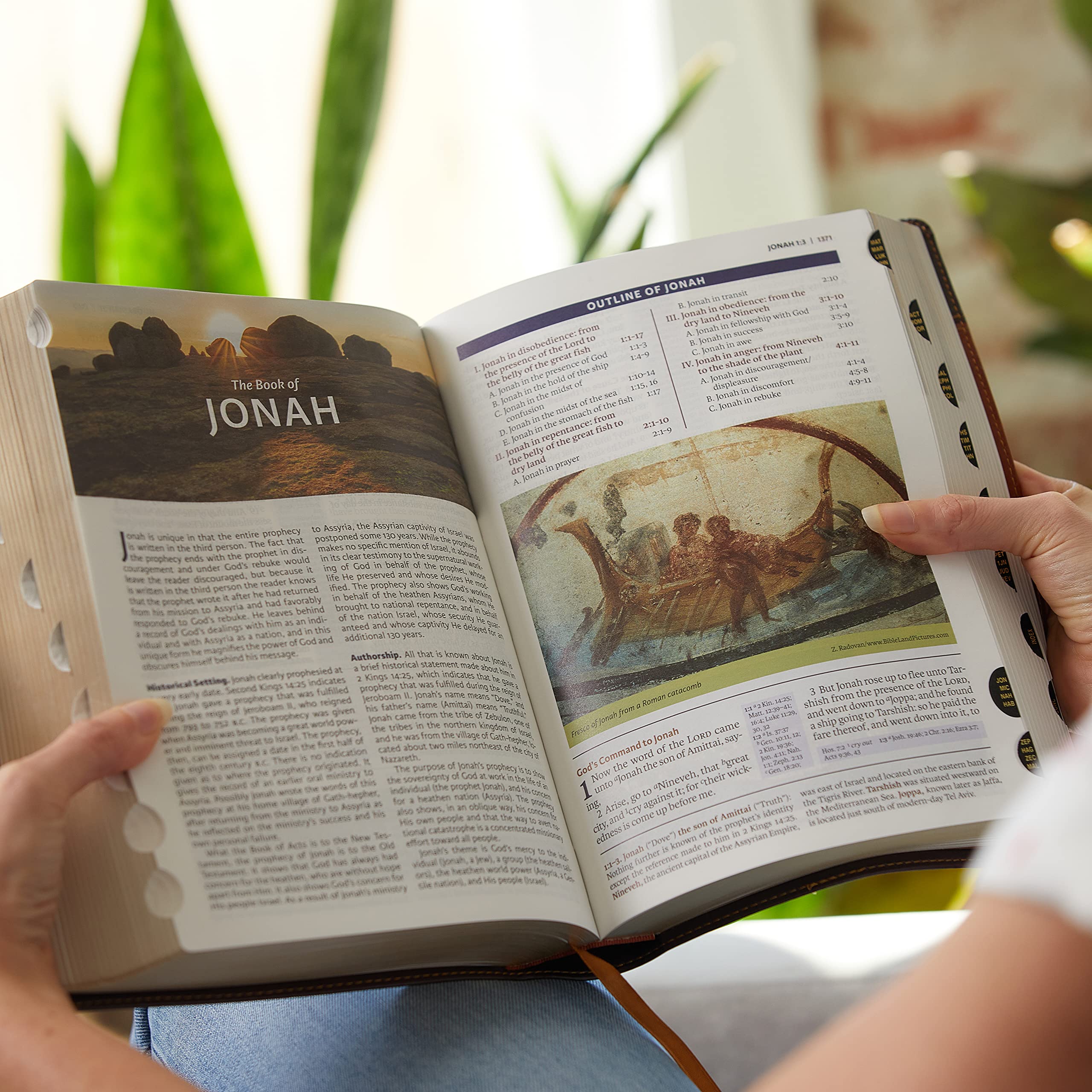 KJV The King James Study Bible - Bonded Leather, Brown, Thumb Indexed, Red Letter, Full-Color Edition | Holy Bible King James Version | Perfect for Church, Bible Study & Personal Devotion