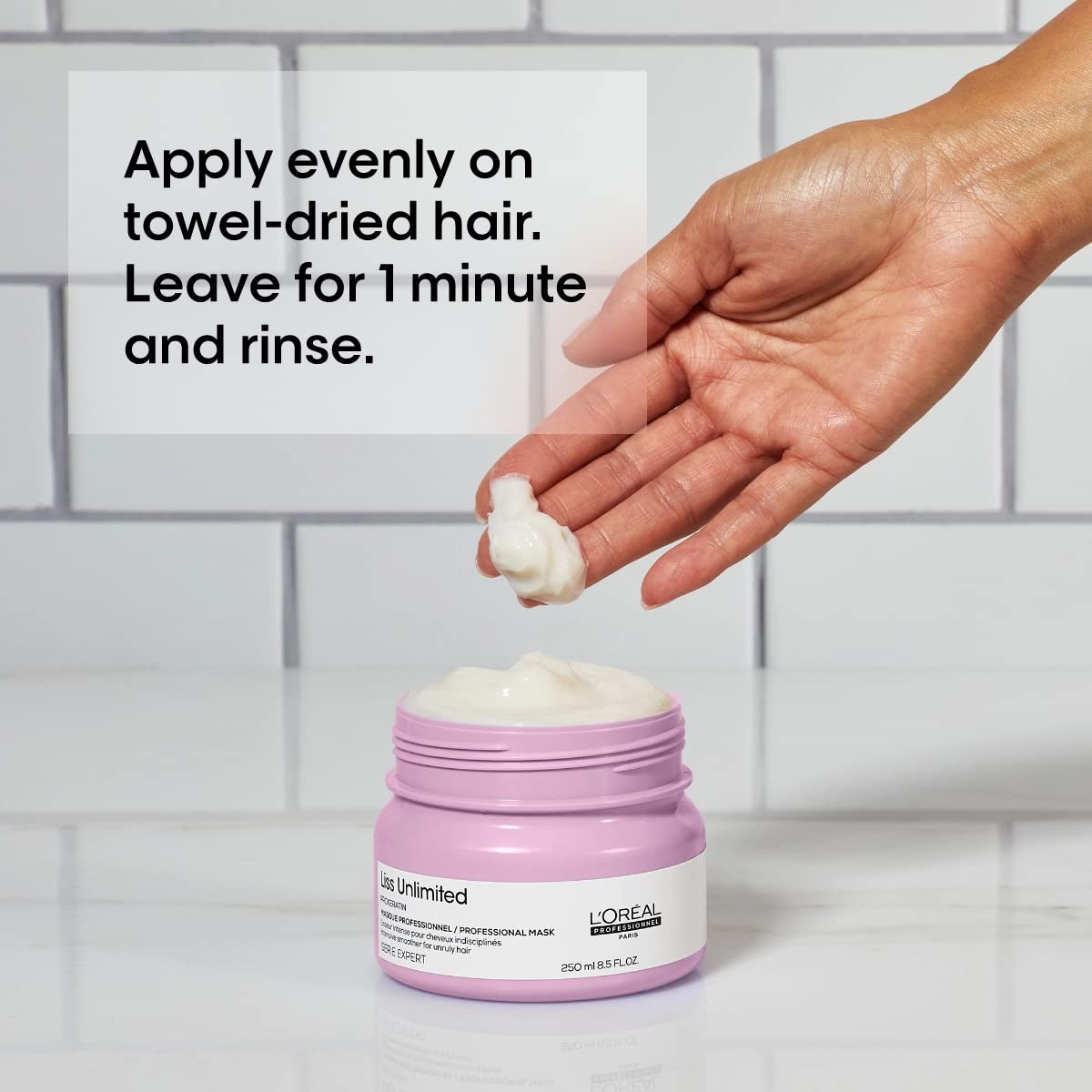 L'Oreal Professionnel Liss Unlimited Shampoo & Mask Set for Frizzy Hair - Long-Lasting Frizz Control & Humidity Protection, Moisturizing & Smoothing Treatment with Pro-Keratin - Perfect for Daily Hair Care & Styling at Home or Salon