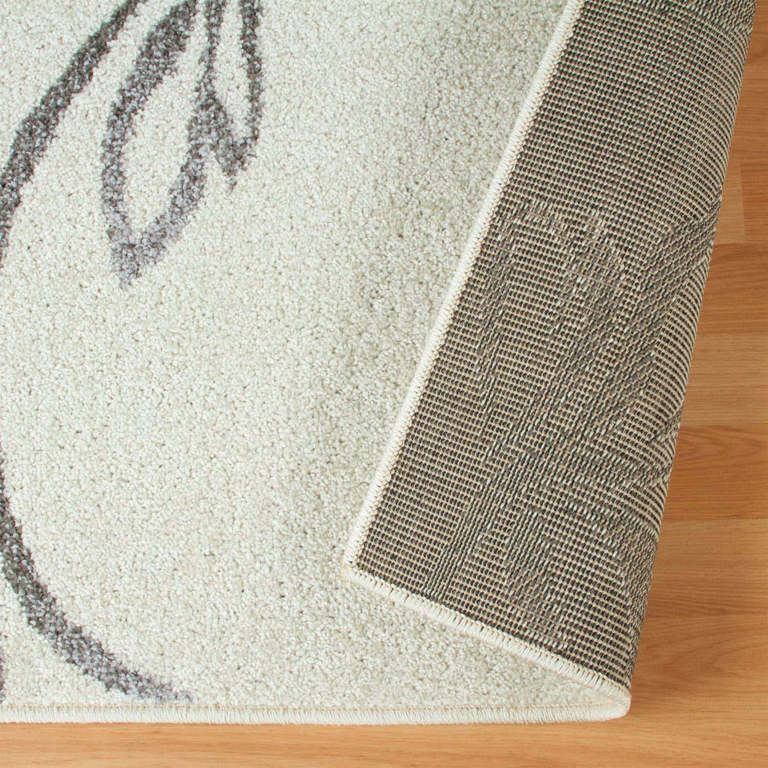 Vines Floral Scrolling Rustic Indoor Area Rug - Soft Non-Slip Boho Chic Floor Mat for Living Room, Bedroom & Nursery Decor