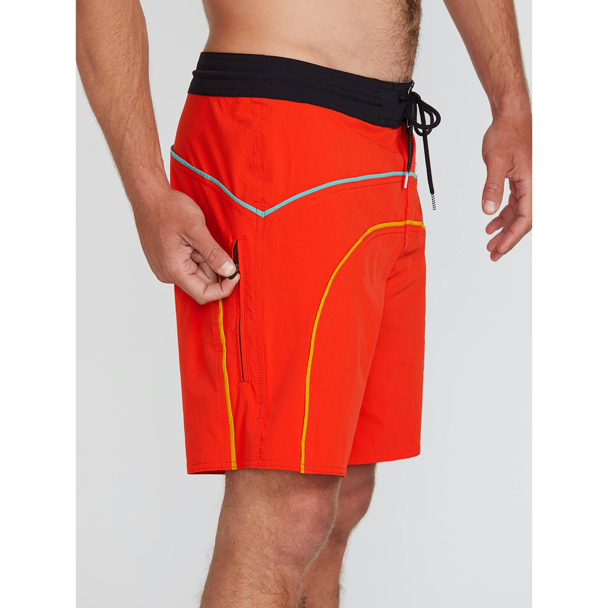 Volcom Rainbow Bridge Stoneys Boardshorts - Men's Swim Trunks in Pepper Red for Beach, Pool & Surfing