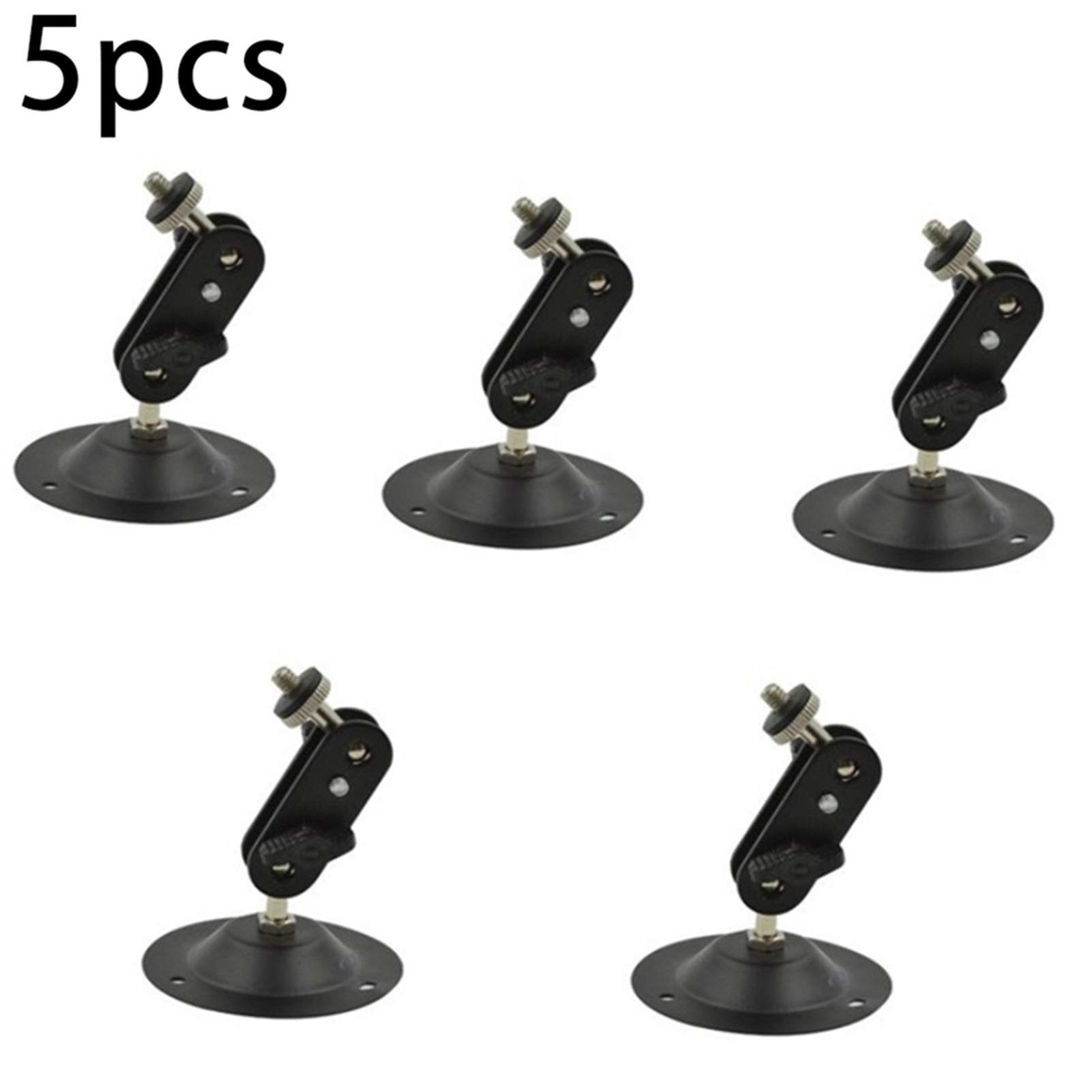 5PCS Black 360° Rotatable Projector Mounts & Speaker Brackets - Wall Mount for Mini Projector, Camera & Home Theater Setup - Perfect for Office Presentations, Classroom Teaching & Home Entertainment