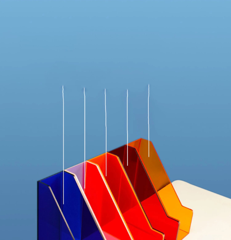 Prism Pop Acrylic File Organizer - Colorful Desktop Document Holder for Office, School & Home Organization - Perfect for Bills, Papers, Letters & Stationery Storage