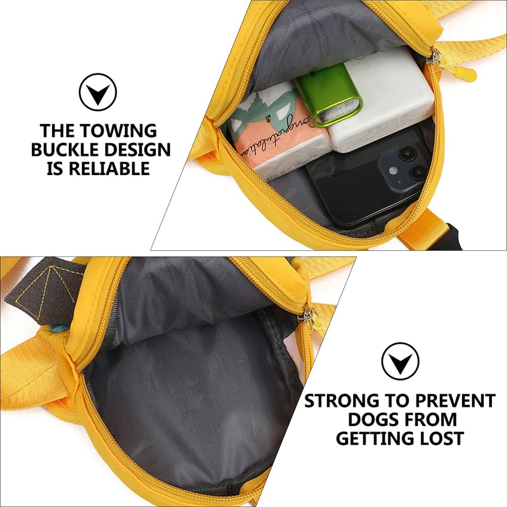 STOBOK 1-Piece Pet Backpack for Hiking & Travel - Adjustable Dog Backpack Carrier with Leash, Durable Canvas Storage Bag for Small Dogs & Cats - Perfect for Outdoor Adventures, Camping, and Daily Walks
