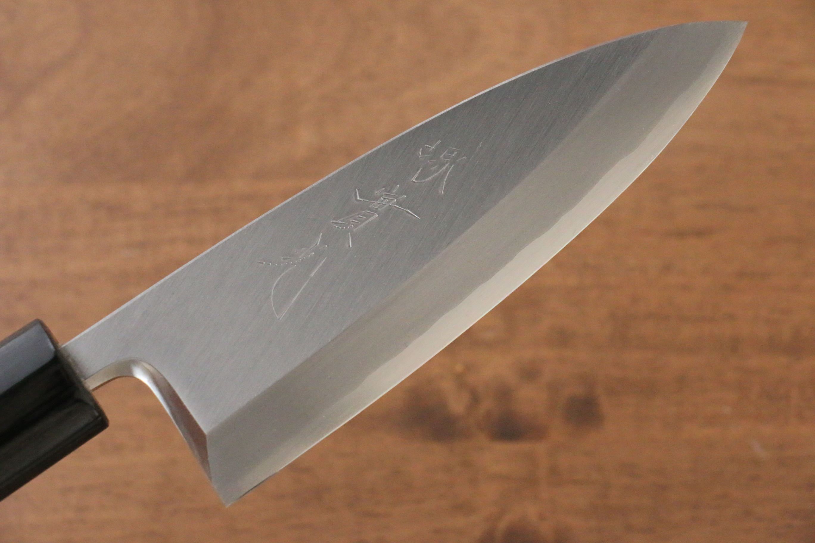 Jikko Silver Steel No.3 Deba Knife 135mm - Professional Japanese Kitchen Knife with Shitan Handle for Sushi, Fish Filleting & Precision Cutting