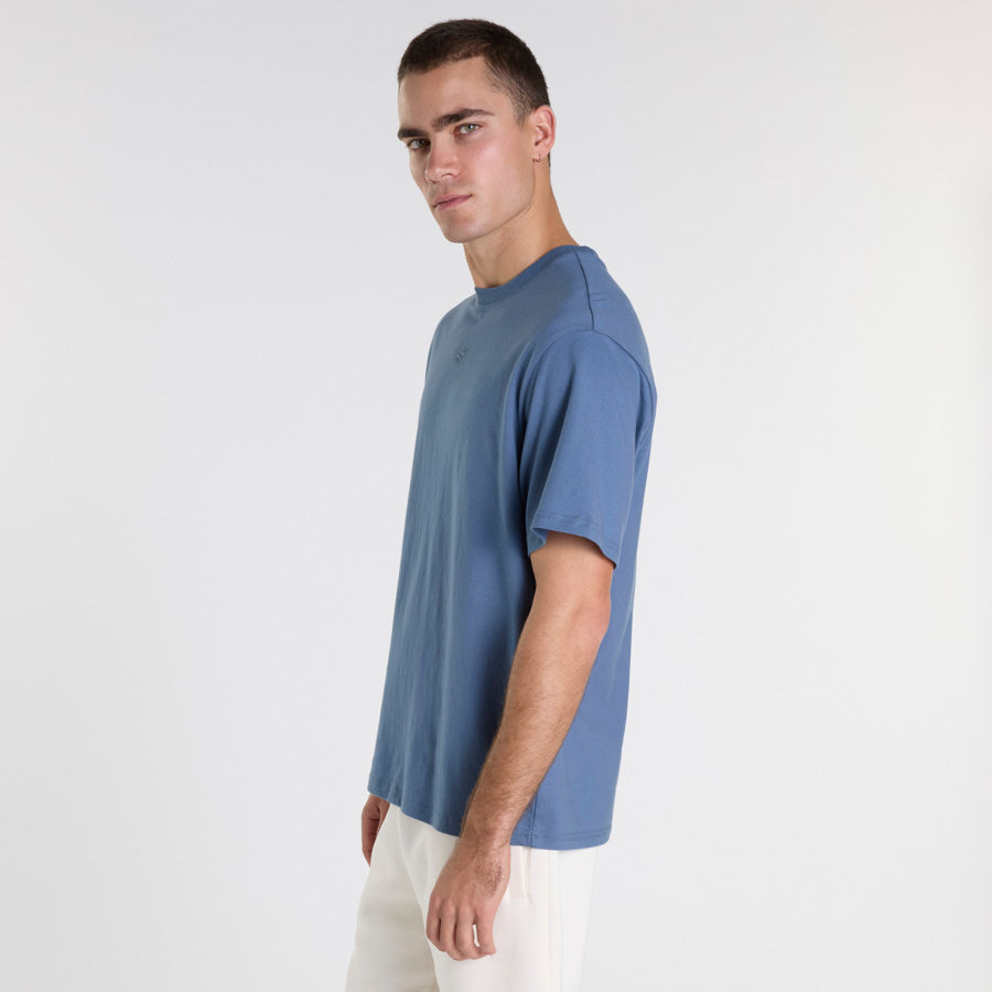 Premium Soft Cotton Tonal Tee in Sea Blue - Casual Comfort Fit for Men & Women - Perfect for Everyday Wear, Layering, and Outfits