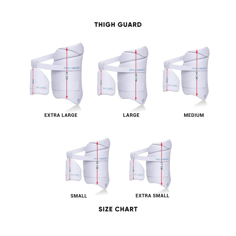 Moonwalkr Endos Adult Cricket Thigh Guards - Protective Leg Pads for Cricket Players - Perfect for Batting, Bowling & Fielding Practice
