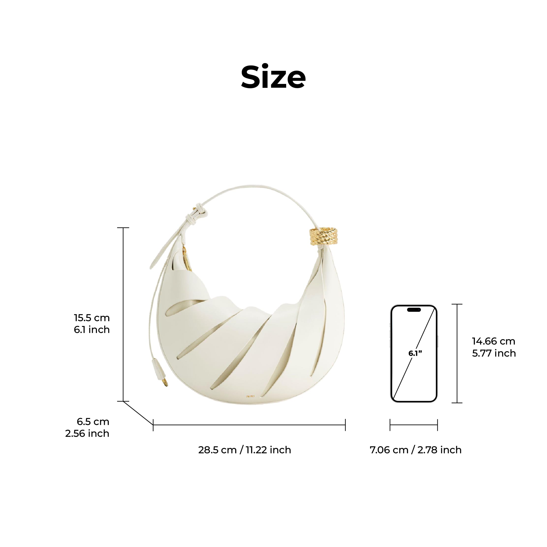 JW PEI Jana Hollow Out Shoulder Bag for Women - Stylish Crossbody Purse with Unique Cutout Design | Perfect for Date Night, Shopping & Travel Accessories