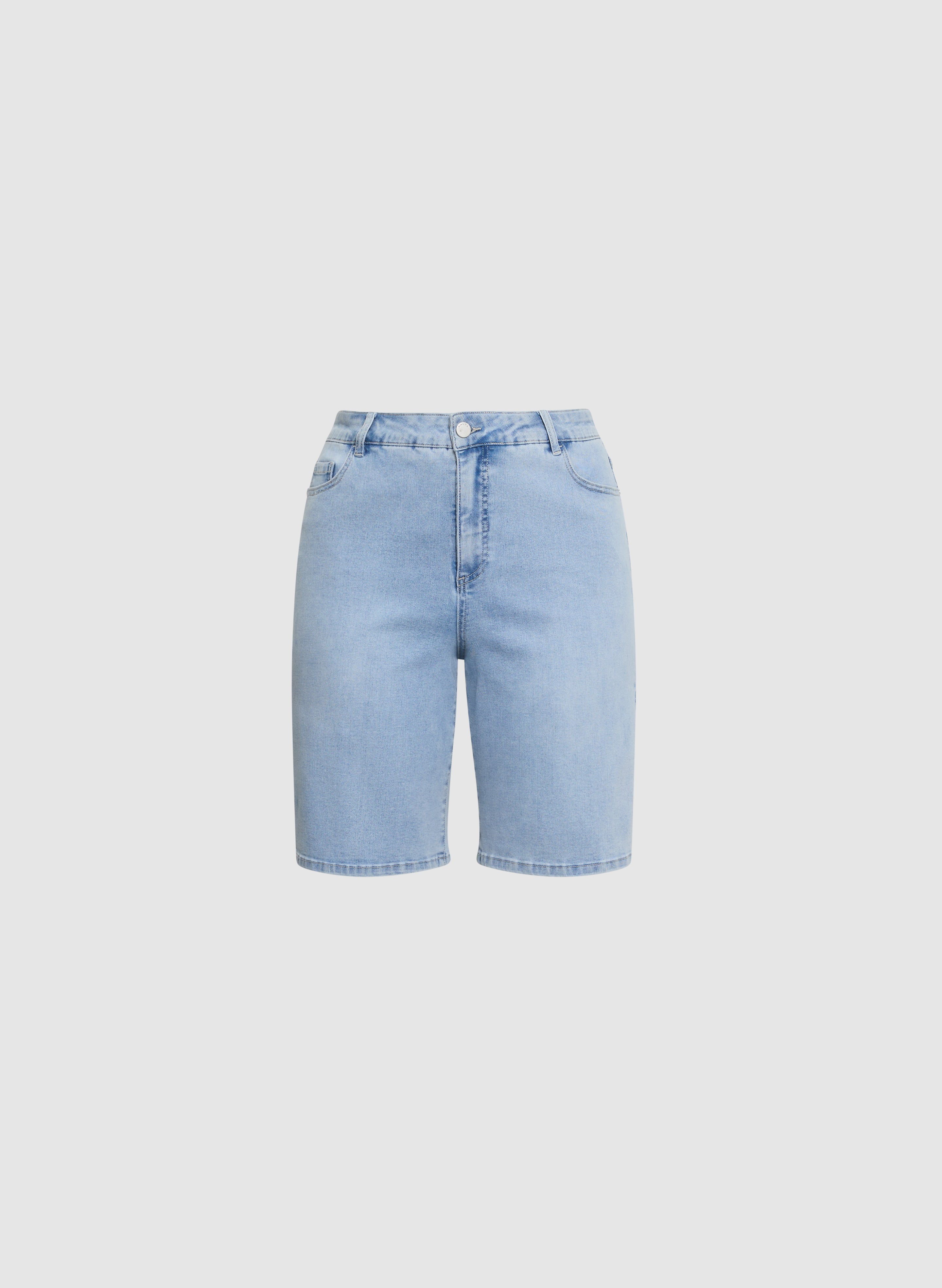 Stylish Women's Denim Bermuda Shorts - High Waist Comfort Fit for Summer & Casual Outings | Perfect for Beach, Travel & Everyday Wear