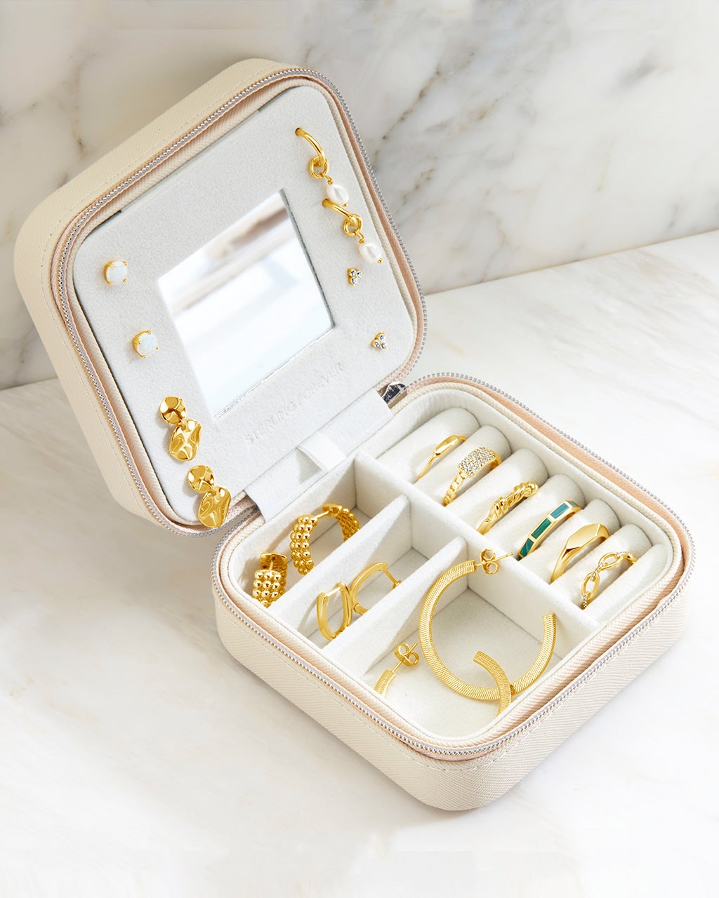 Premium Jewelry Travel Organizer - Waterproof Jewelry Box for Necklaces, Rings & Earrings | Perfect for Travel, Gifts & Daily Storage