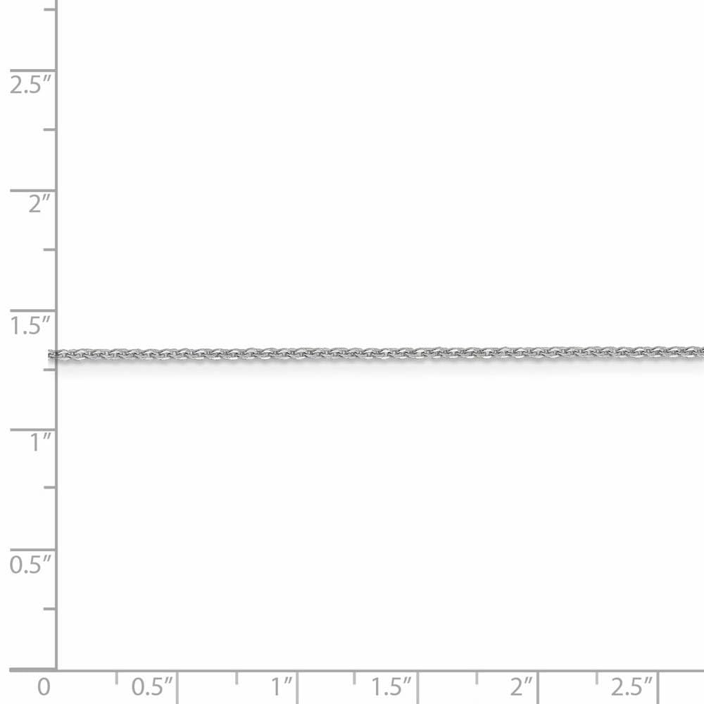14k White Gold Flat Cable Chain Necklace - Elegant & Durable for Daily Wear
