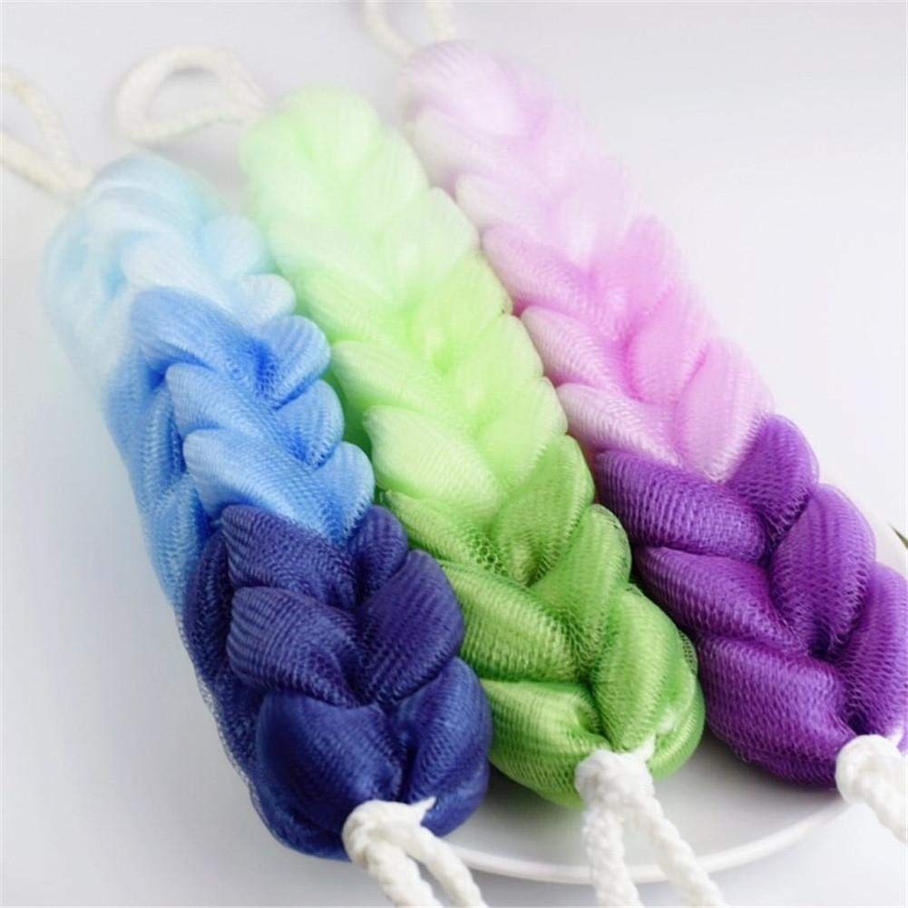 Exfoliating Body Scrub Towel - Long Nylon Bath Brush & Washcloth for Back Exfoliation - Shower Sponge for Smooth Skin - Perfect for Spa, Home & Travel (Color: A)