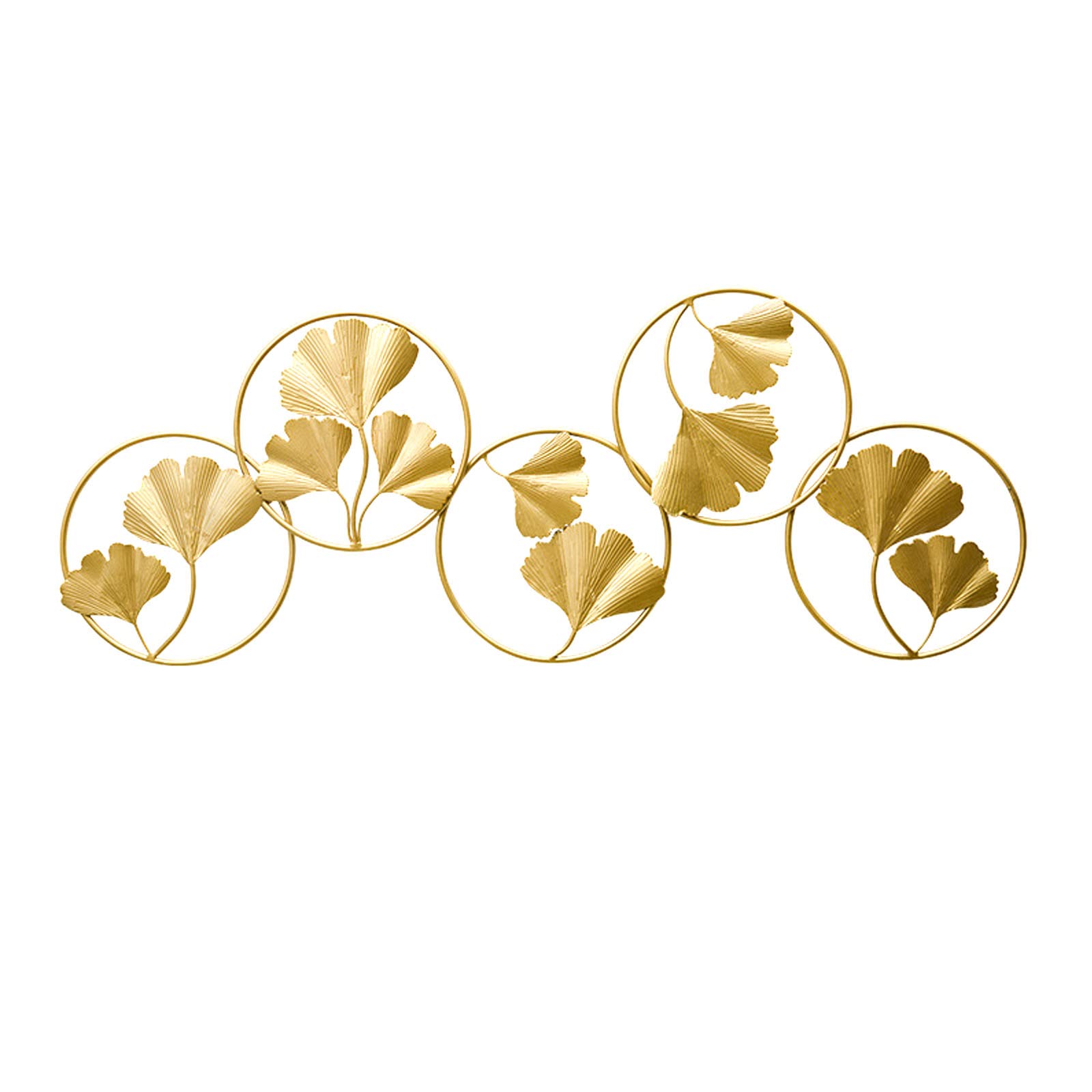 Modern Wrought Iron Ginkgo Leaf Wall Decor - Handmade Metal Sculpture Art for Living Room, Bedroom, Office & Study - Elegant Gold Home Decoration | Perfect for Bohemian, Minimalist & Contemporary Interior Design Styles