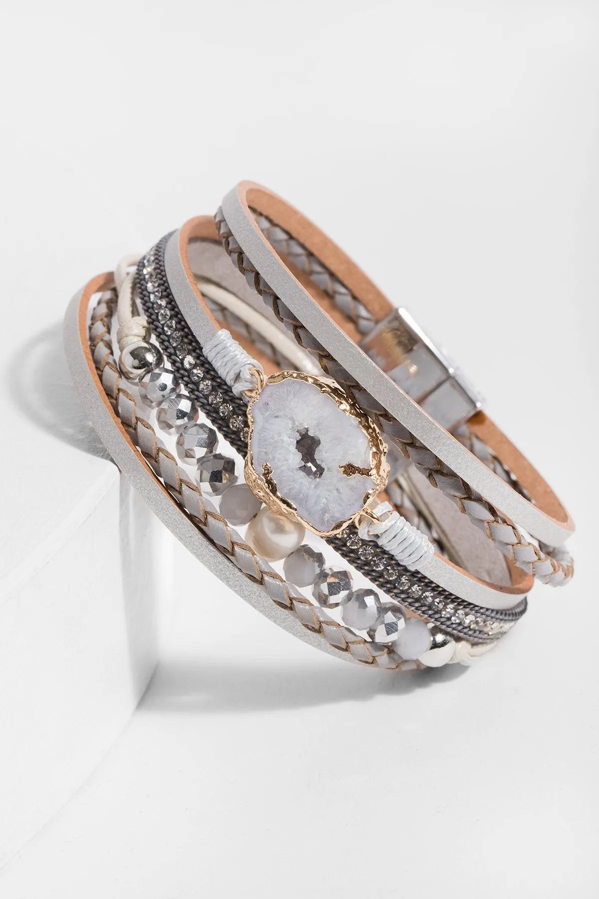 Callisto Genuine Leather Bracelet for Women - Stylish Adjustable Wristband for Casual Wear, Office & Date Night