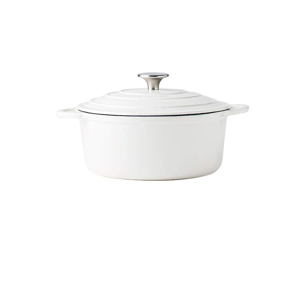 Premium Cast Iron Enamel Stockpot - 3.5Qt Chef Classic Mini Soup Pot with Lid, Nonstick Dutch Oven for Healthy Cooking | Ideal for Home Kitchen & Restaurant Use | Perfect for Soups, Stews, Braising & Gift Giving