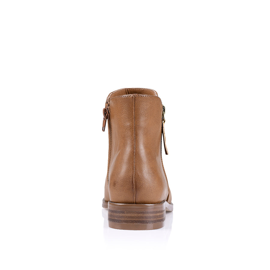 Hawk Women's Ankle Boots - Soft Tan Leather Casual Shoes for Walking & Everyday Wear | Comfortable & Stylish Fall Winter Fashion Booties