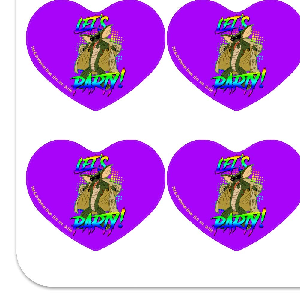 Gremlins Let's Party! Heart-Shaped Planner Stickers - Scrapbook, Calendar & Craft Decoration for DIY Projects, Bullet Journals, and Party Invitations