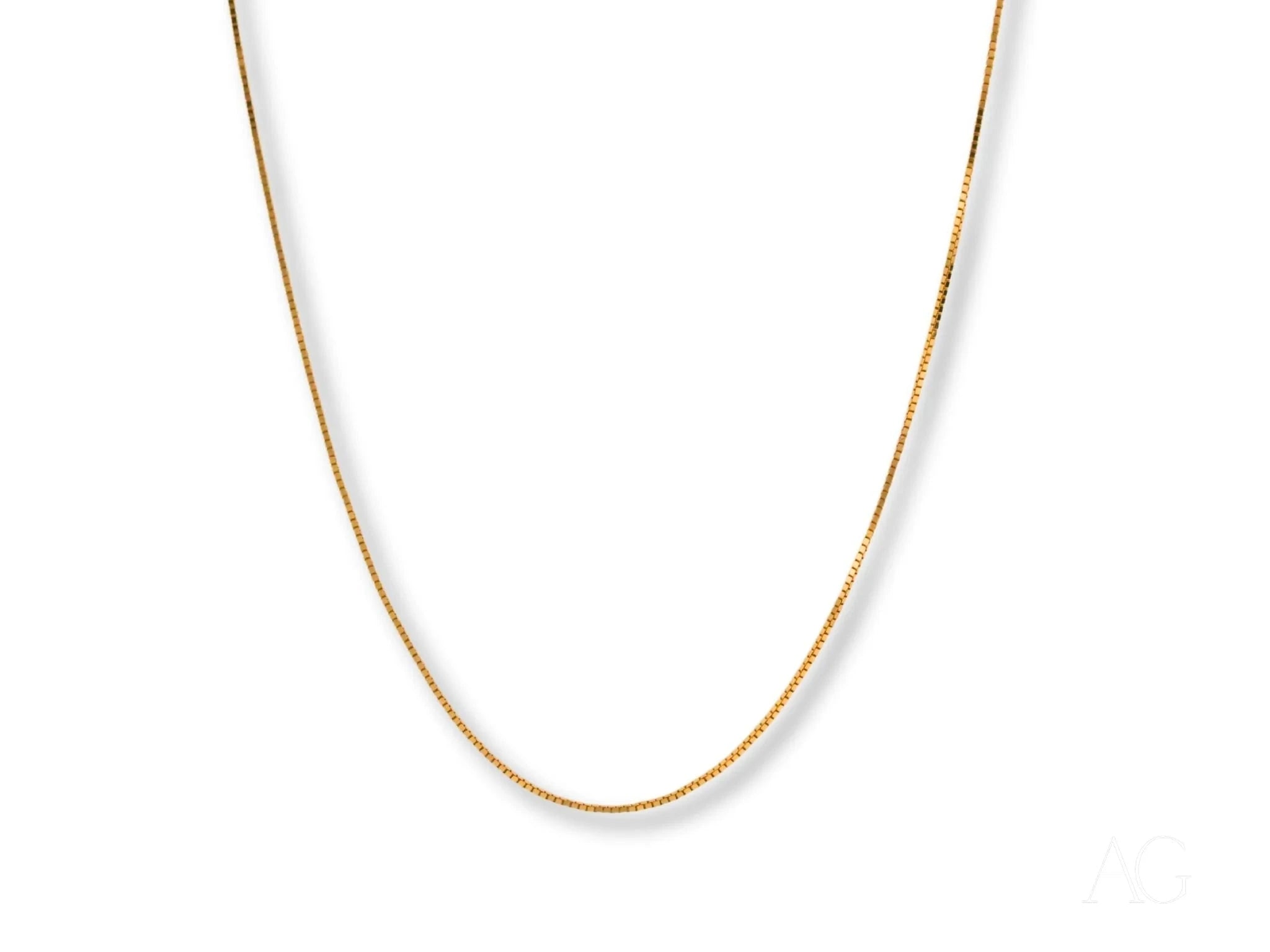 18K Solid Gold Jewelry Box Chain - Custom Fine Wedding Band for Men & Women - Perfect for Engagement, Anniversary, and Special Occasion Gifts