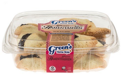 Greens Poppy Hamentashen Cookies - Pack of 3 | Traditional Jewish Pastry for Purim Celebrations & Holiday Gifts