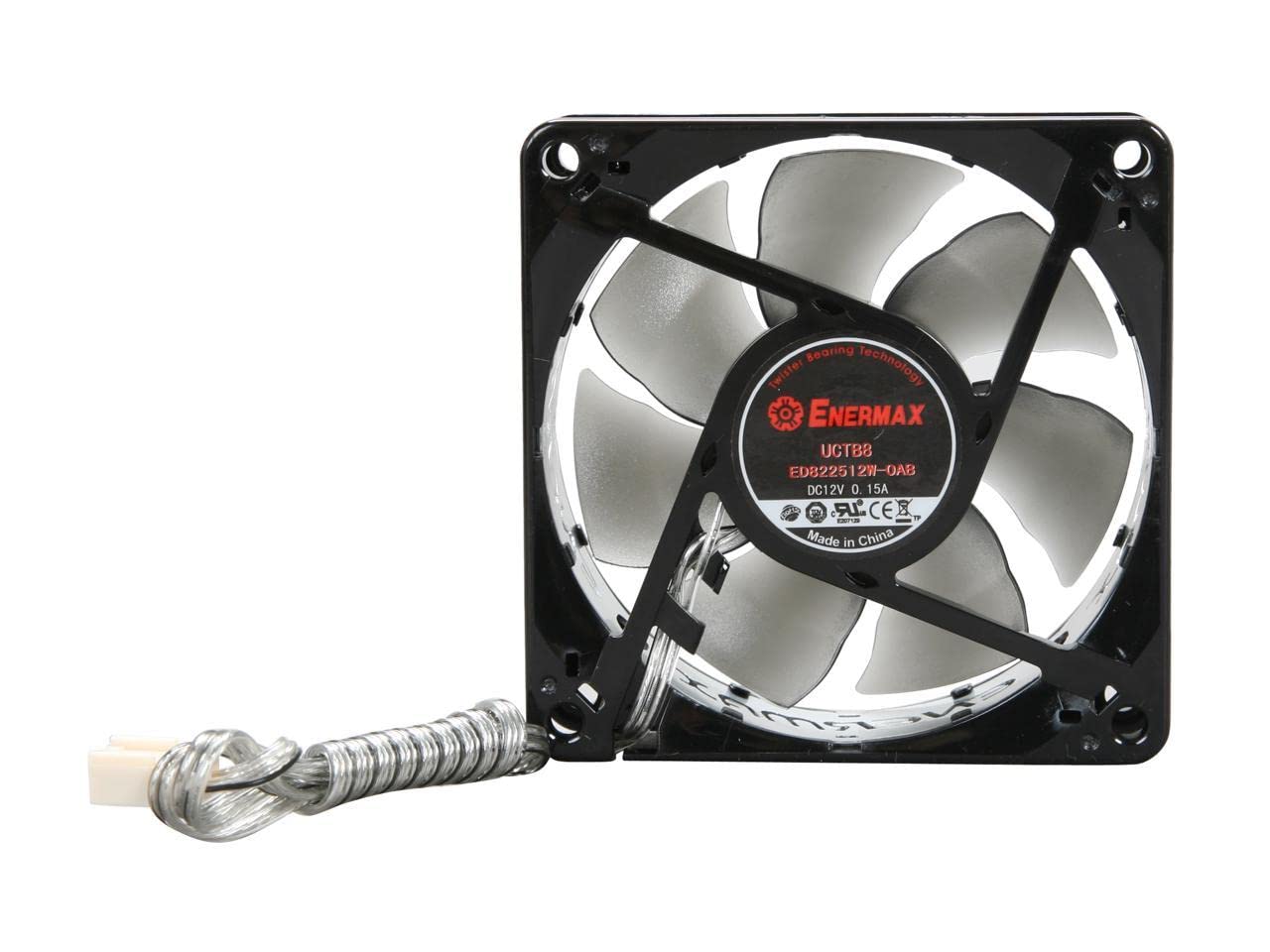 Enermax UCTB8 High-Performance 120mm PC Case Fan - Quiet Cooling for Gaming PC, Workstation & Home Office Computers | Perfect for Airflow & Heat Dissipation
