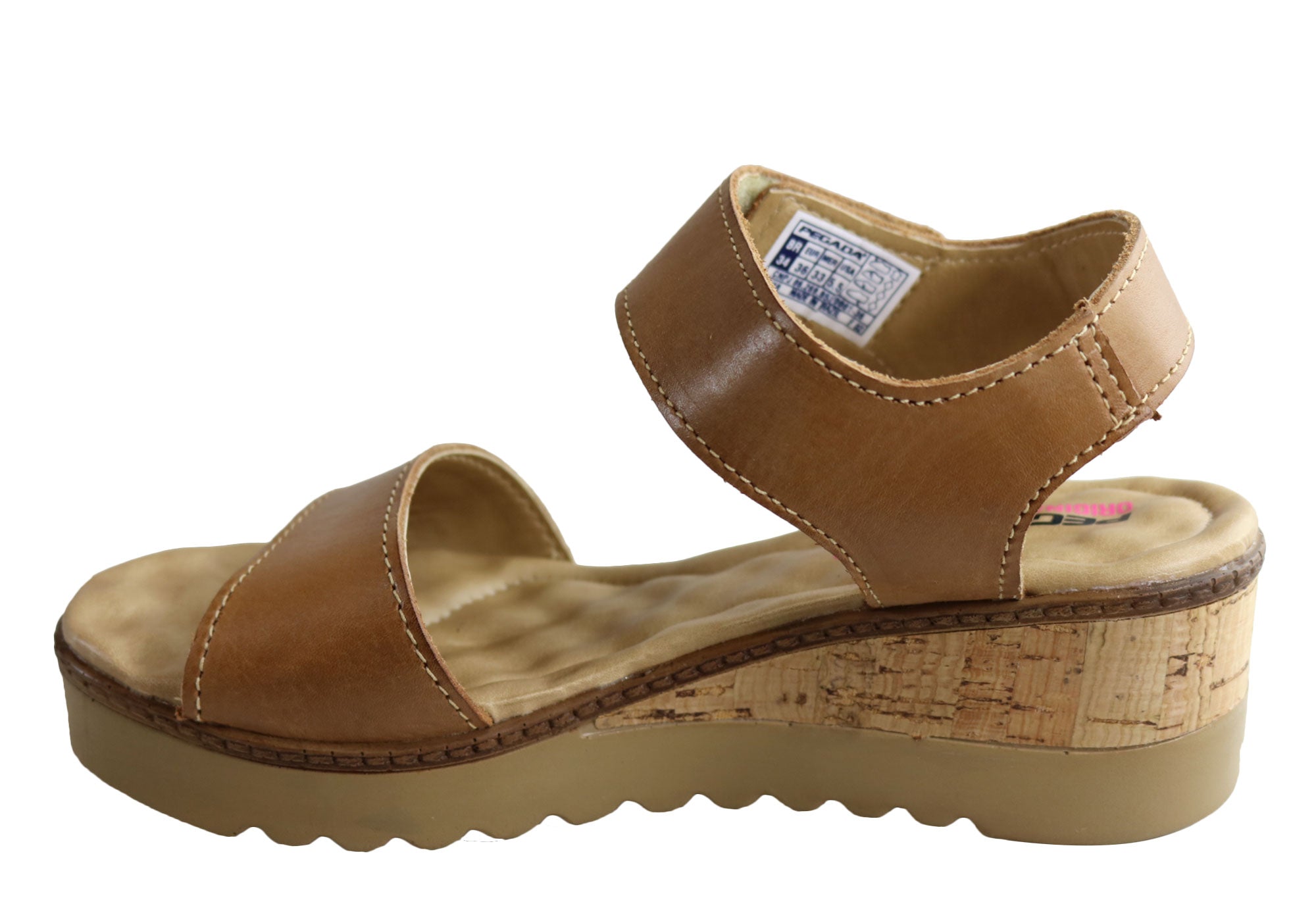 Pegada Louise Women's Comfortable Leather Wedge Sandals - Stylish Casual & Summer Walking Shoes for Beach, Vacation and Everyday Wear